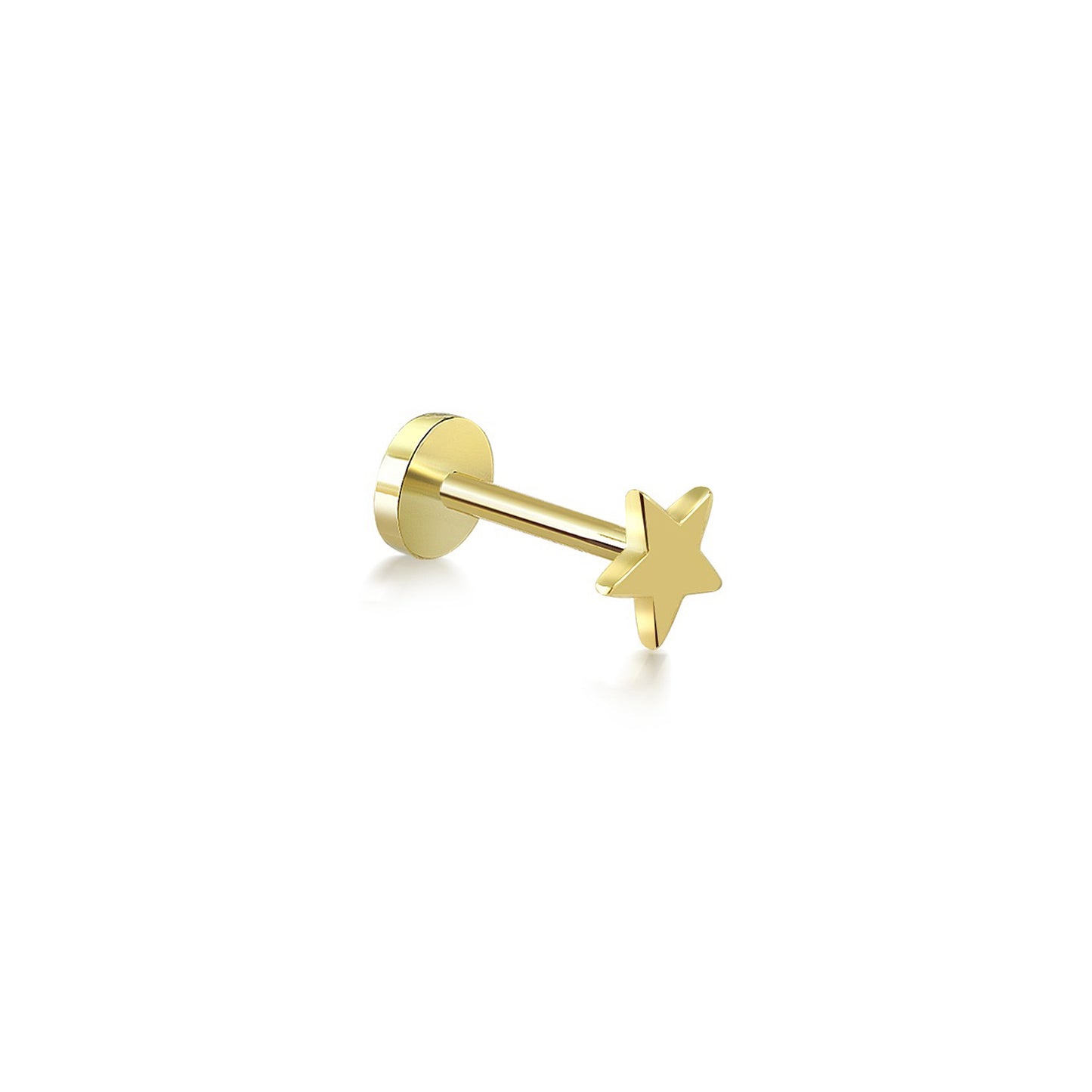 Plain Star Gold Piercing