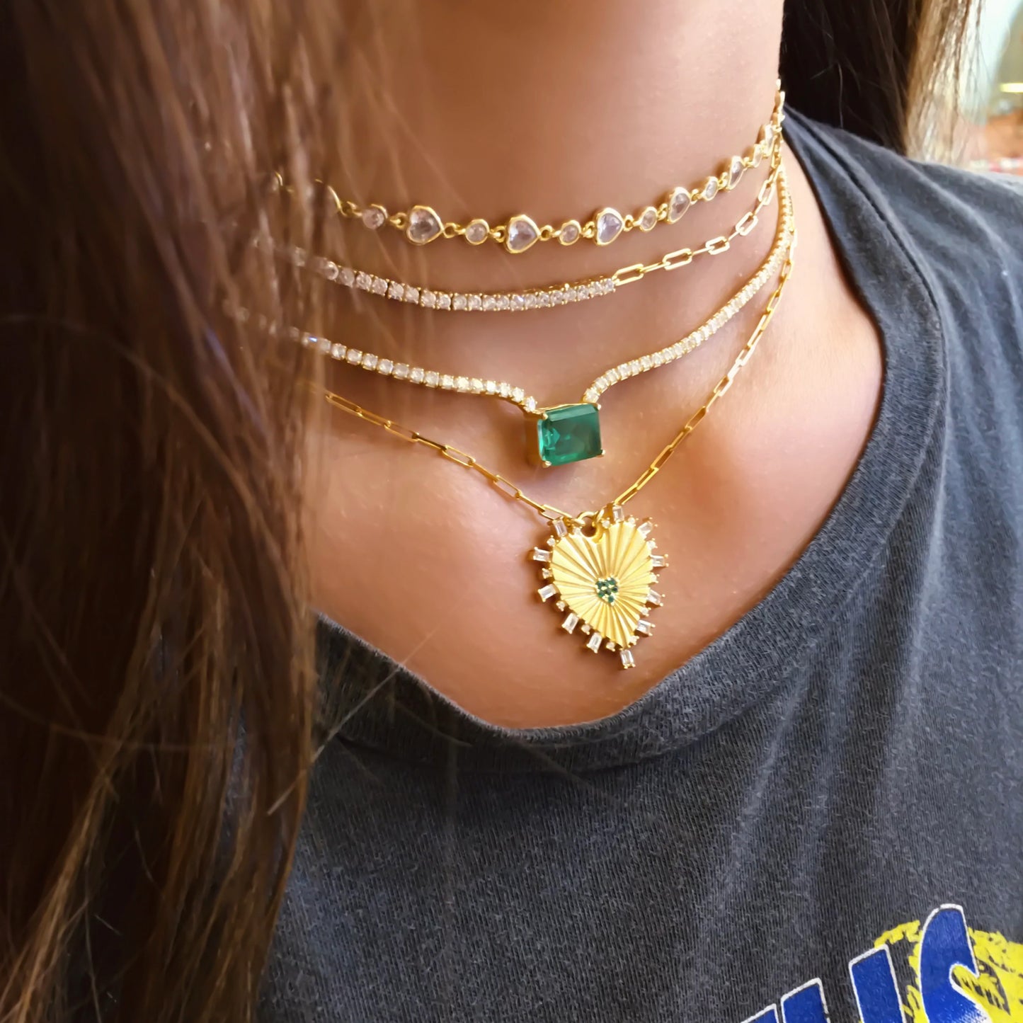 Poem Green Necklace