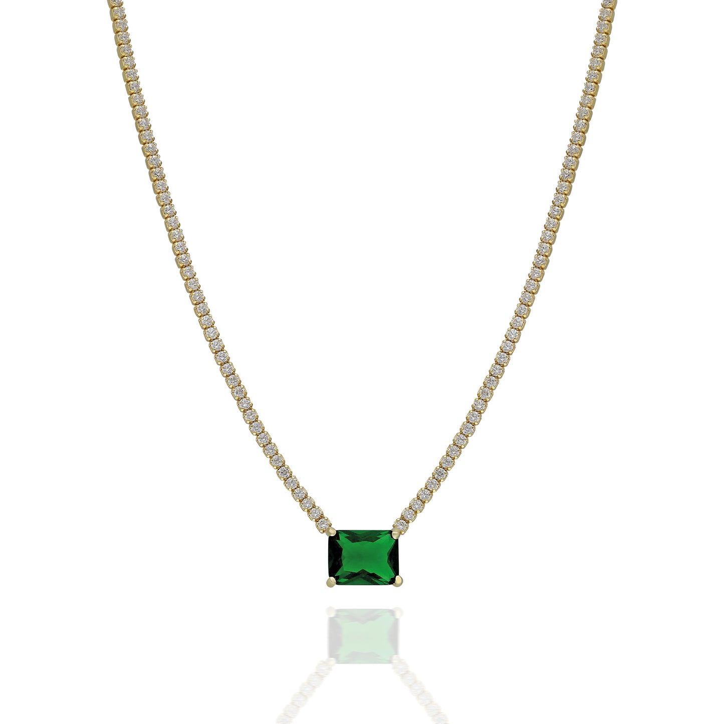 Poem Green Necklace