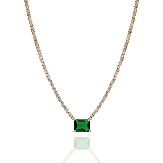 Poem Green Necklace