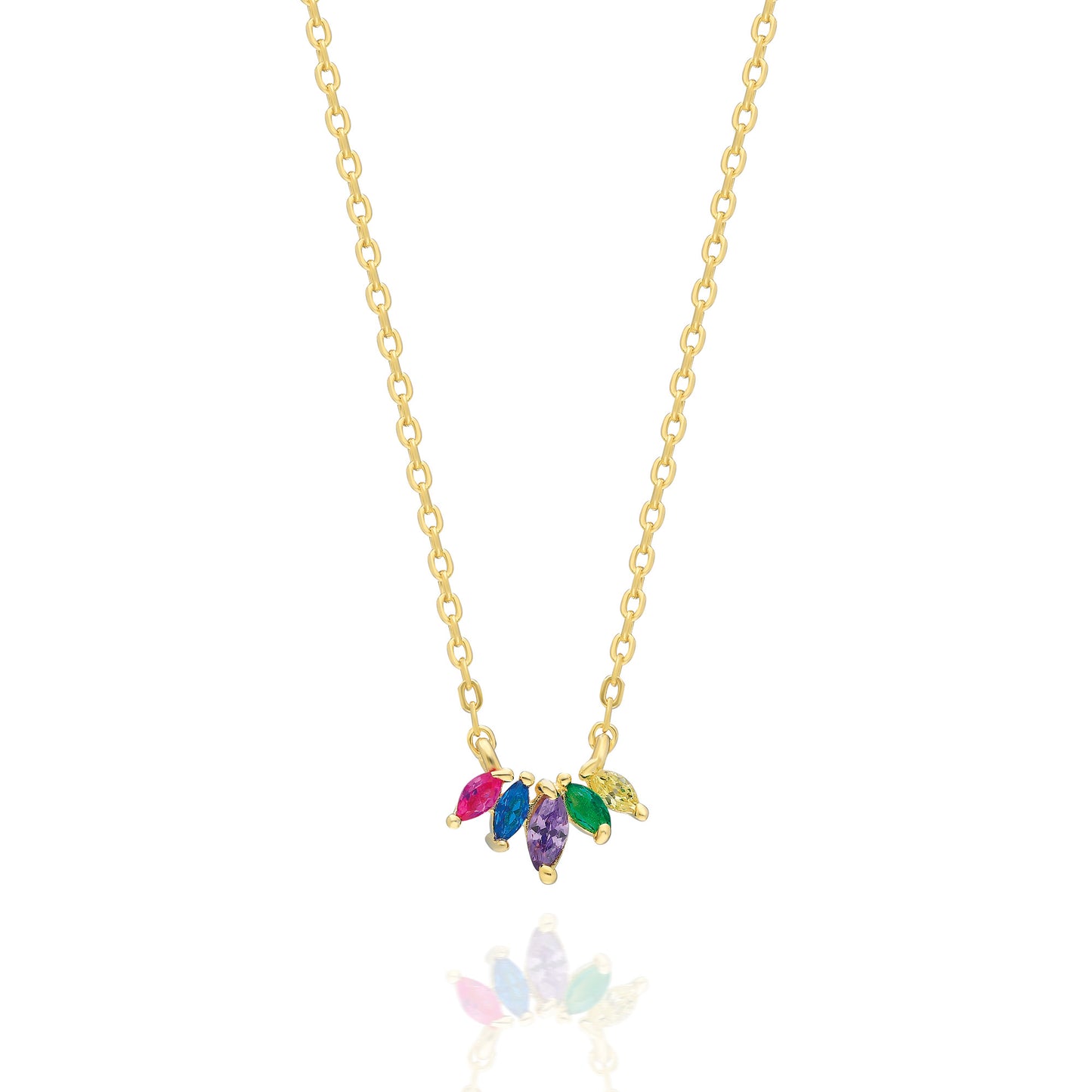 Rainbow Mia Crown Necklace