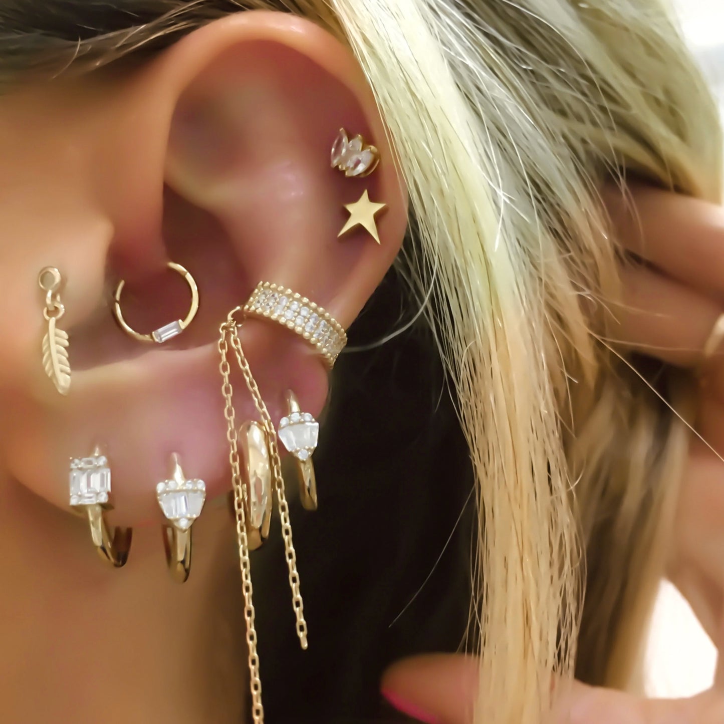 Rock Star Plain Gold Piercing