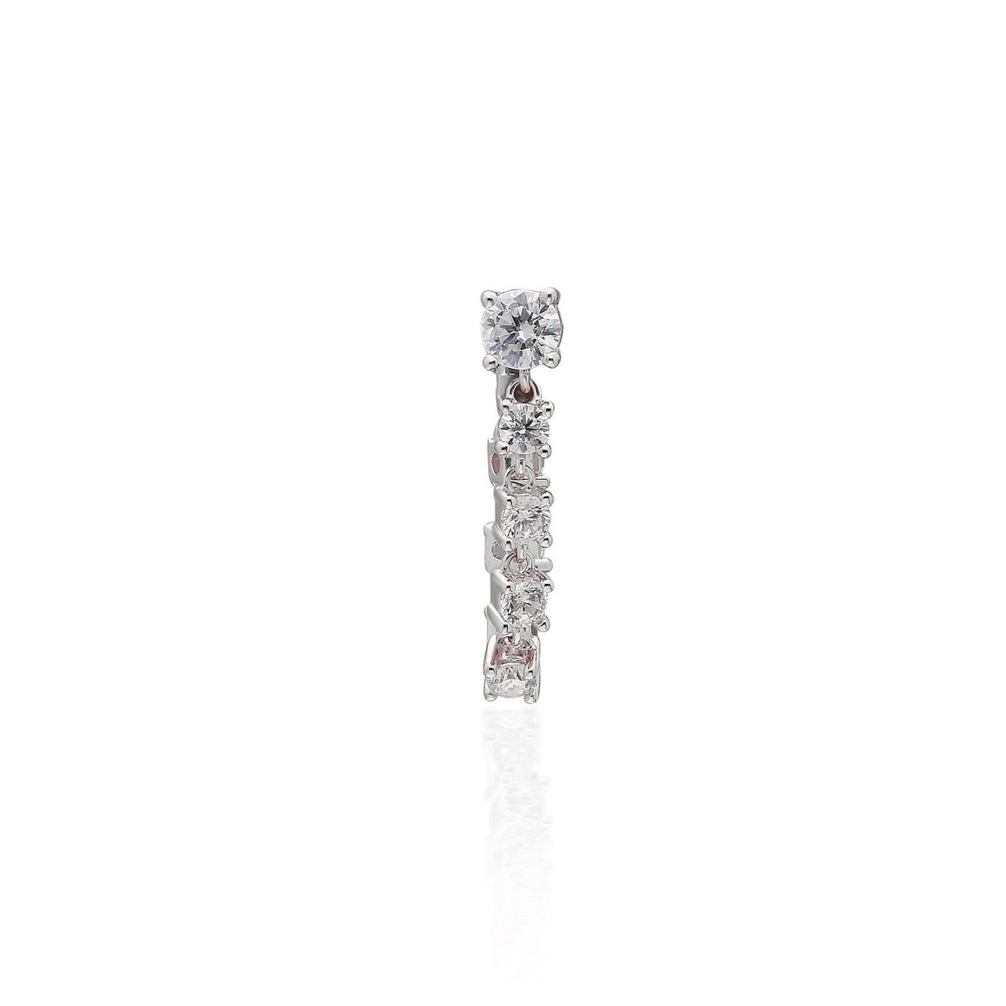 Row Stone Chain Earring