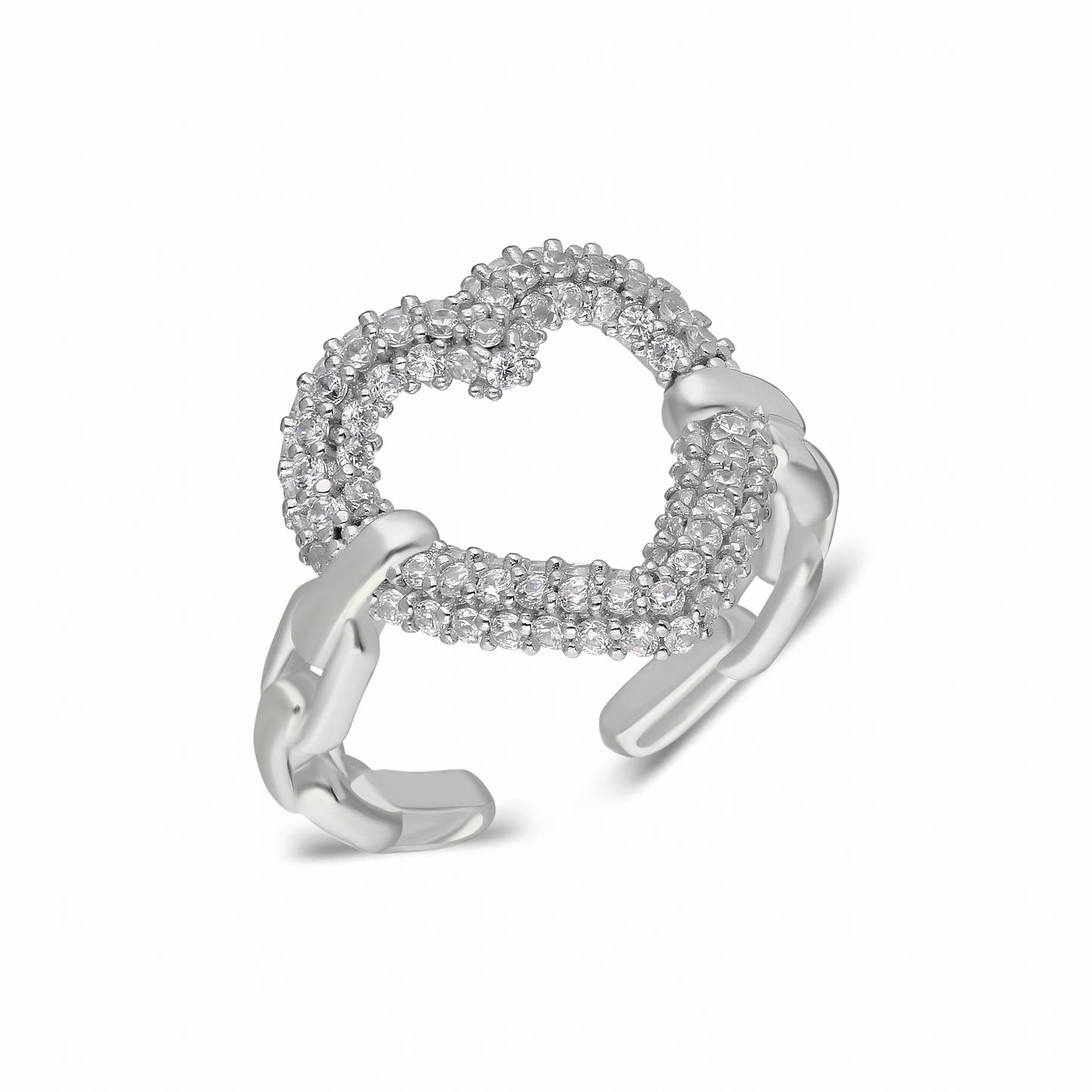 Rush Two Tone Heart Ring
