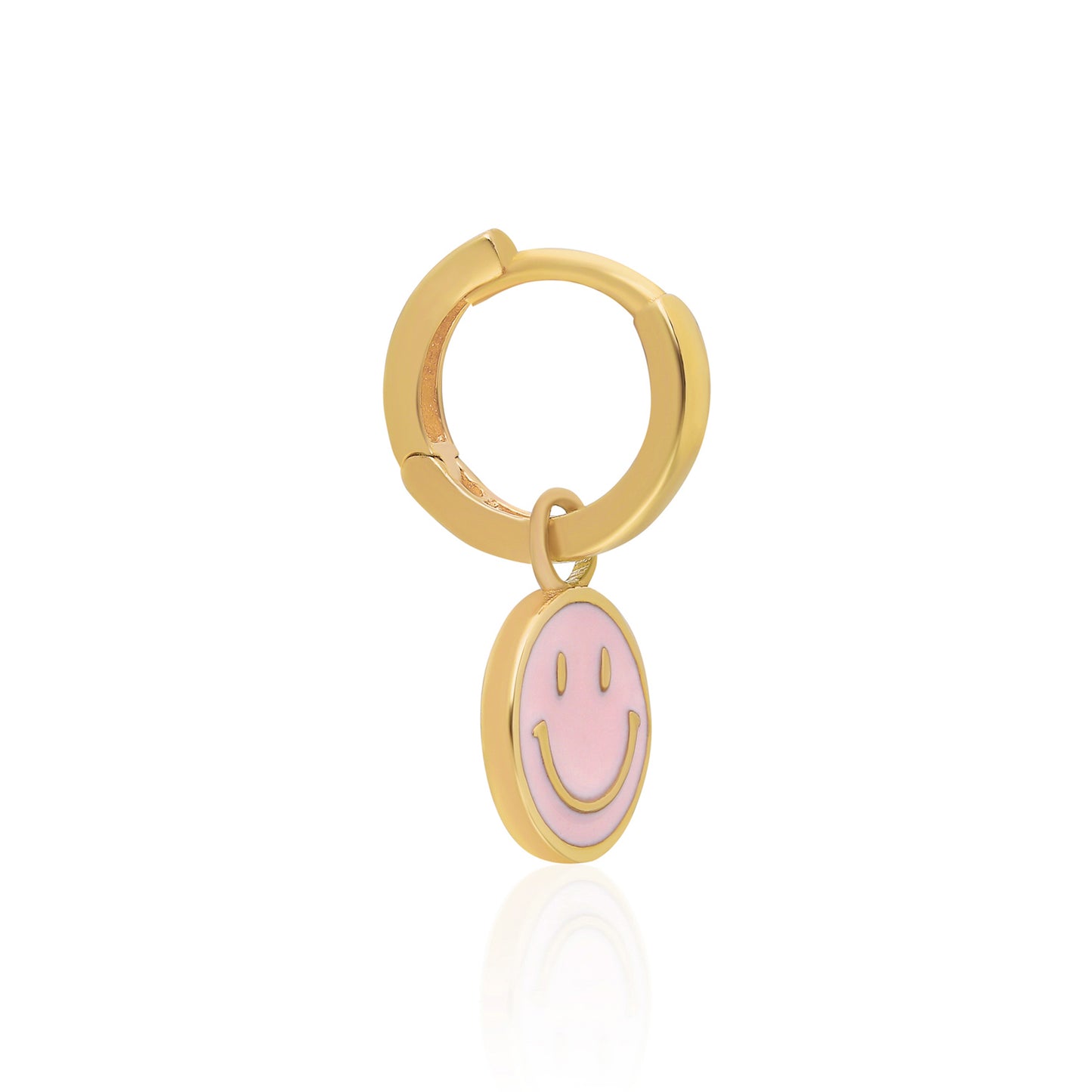 Smile Pink Enamel Earring