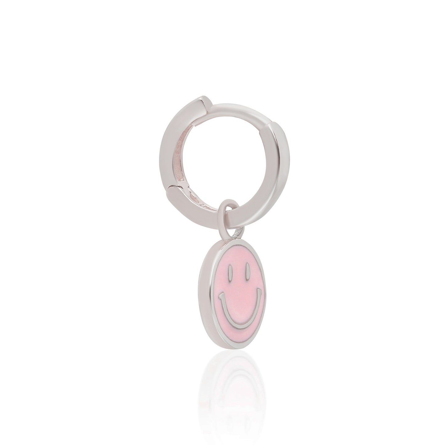 Smile Pink Enamel Earring