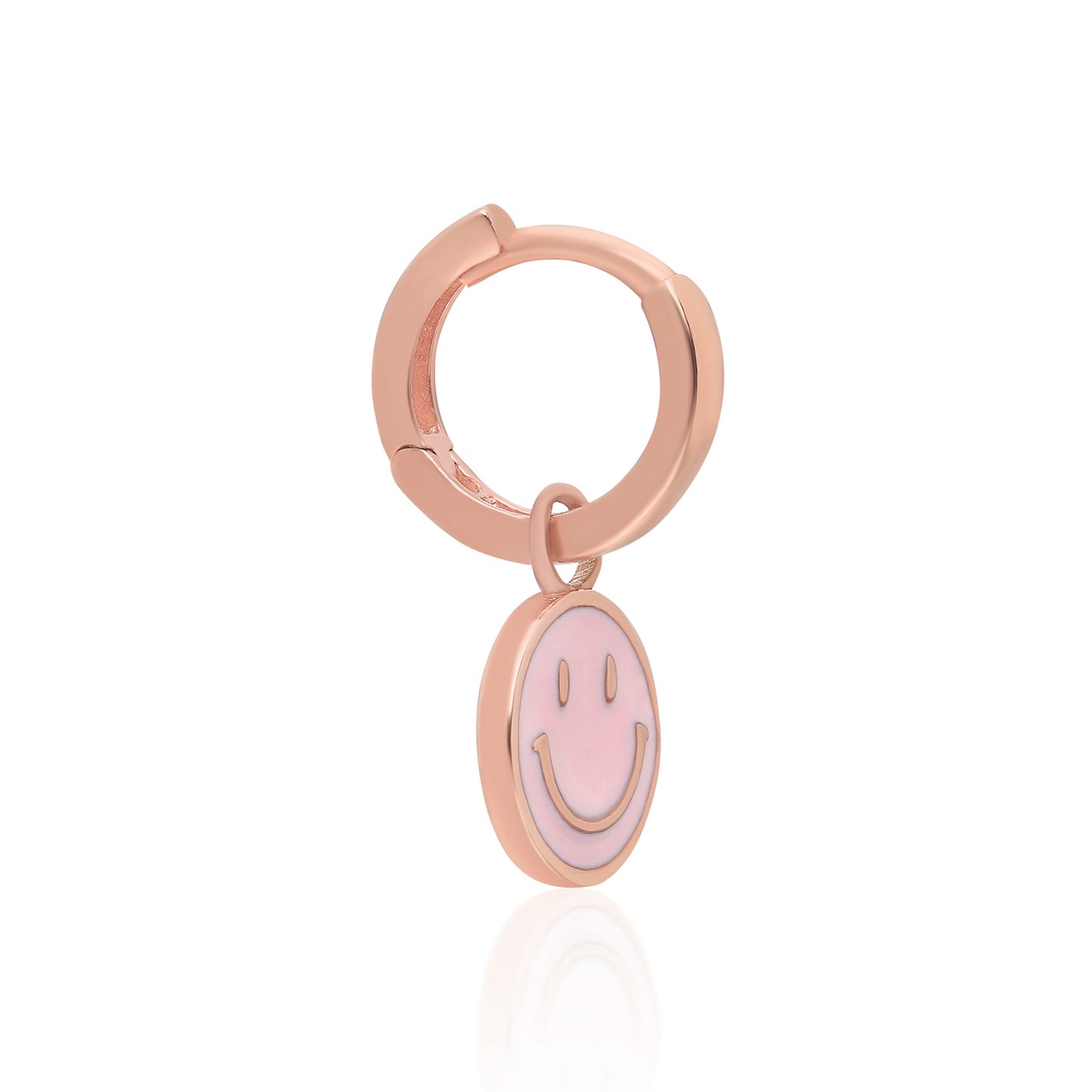 Smile Pink Enamel Earring