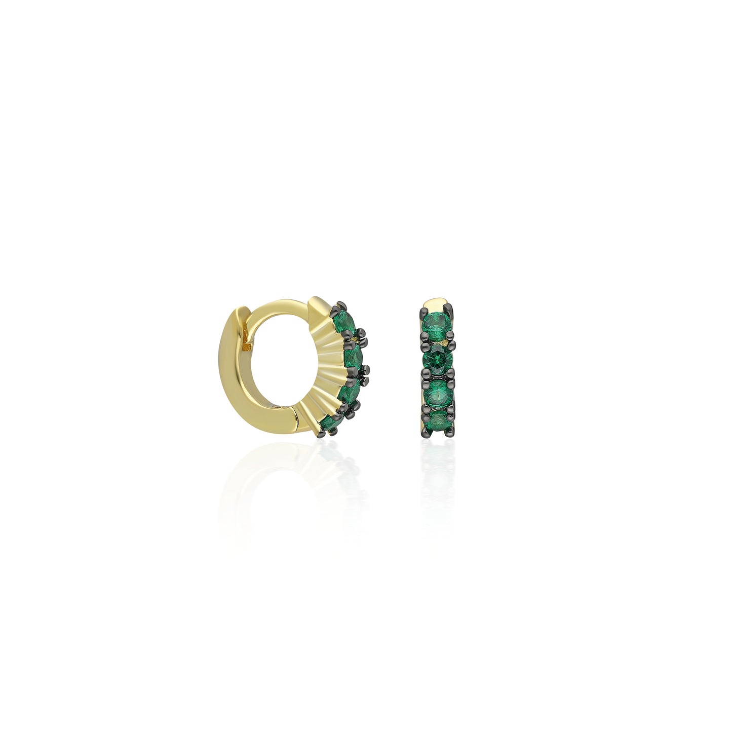 Stras Green Charm Earring