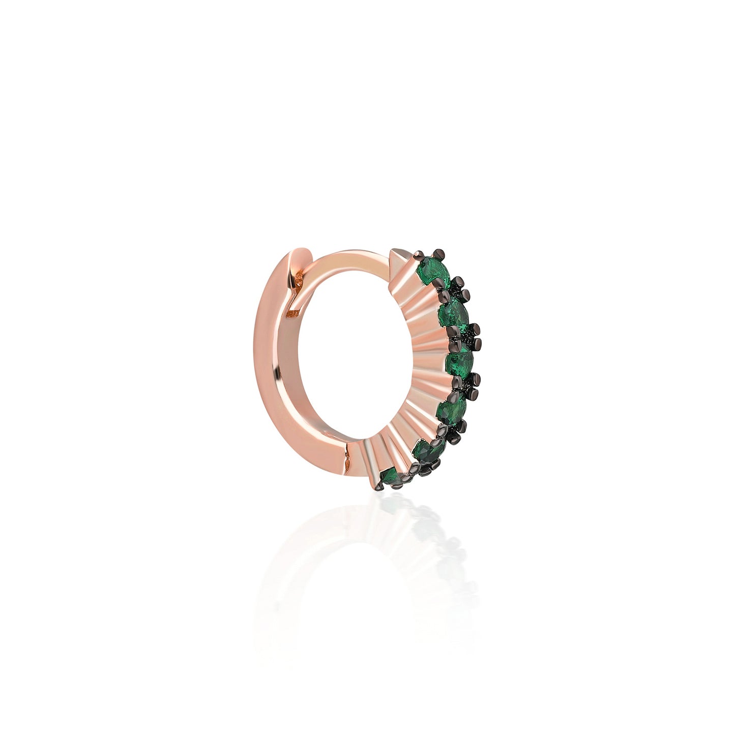 Stras Green Charm M Earring