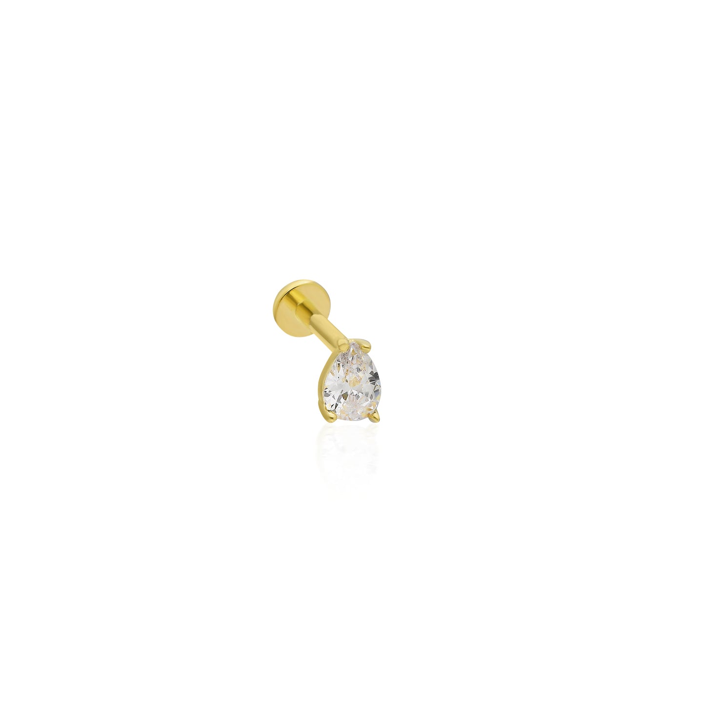 Teardrop One Gold Piercing