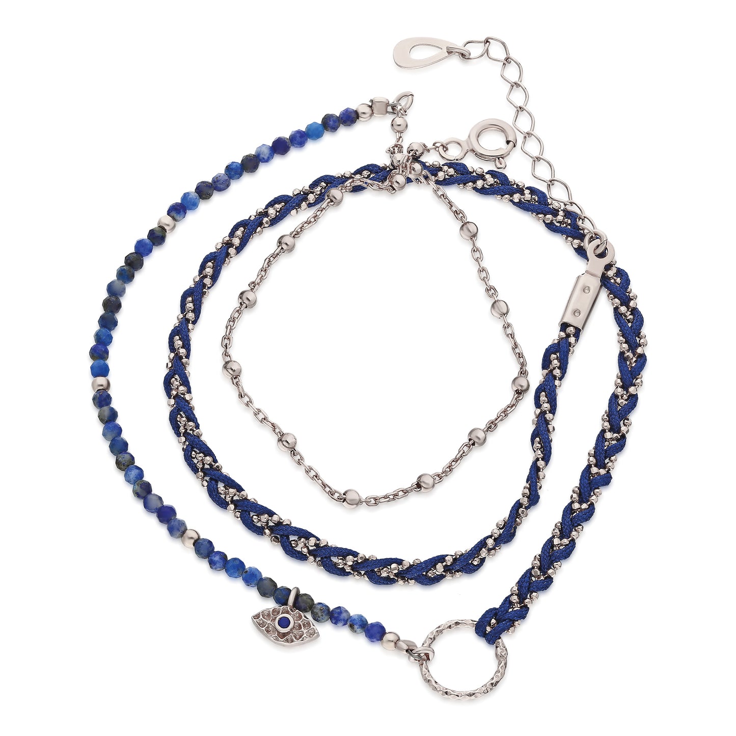 Toscana Triple Strand Dark Blue Bracelet