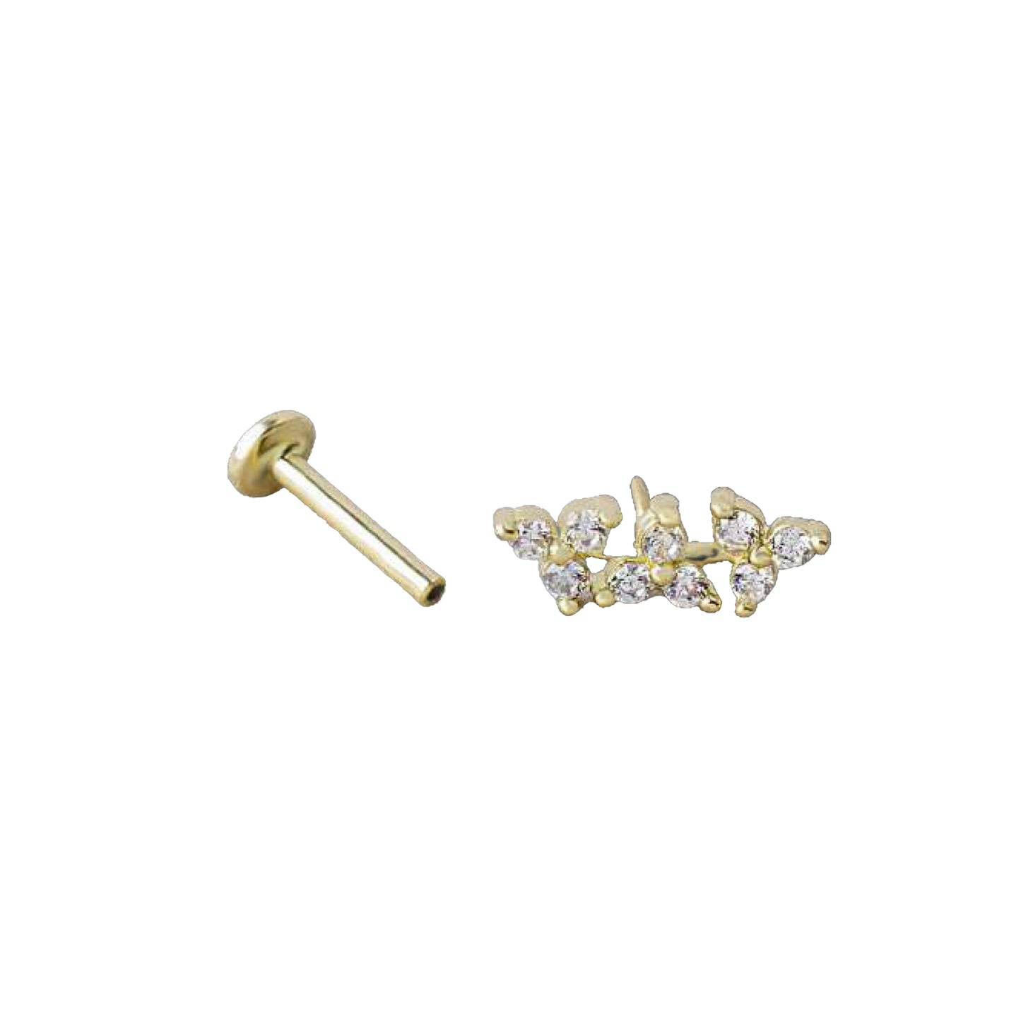 Trio Flower Gold Piercing