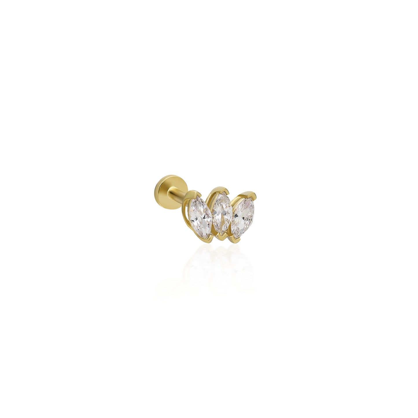 Trio Marquise Gold Piercing