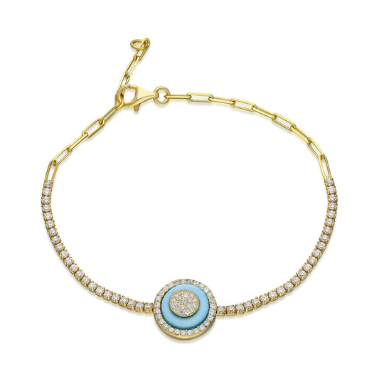 Tues Evil Eye Tennis Bracelet