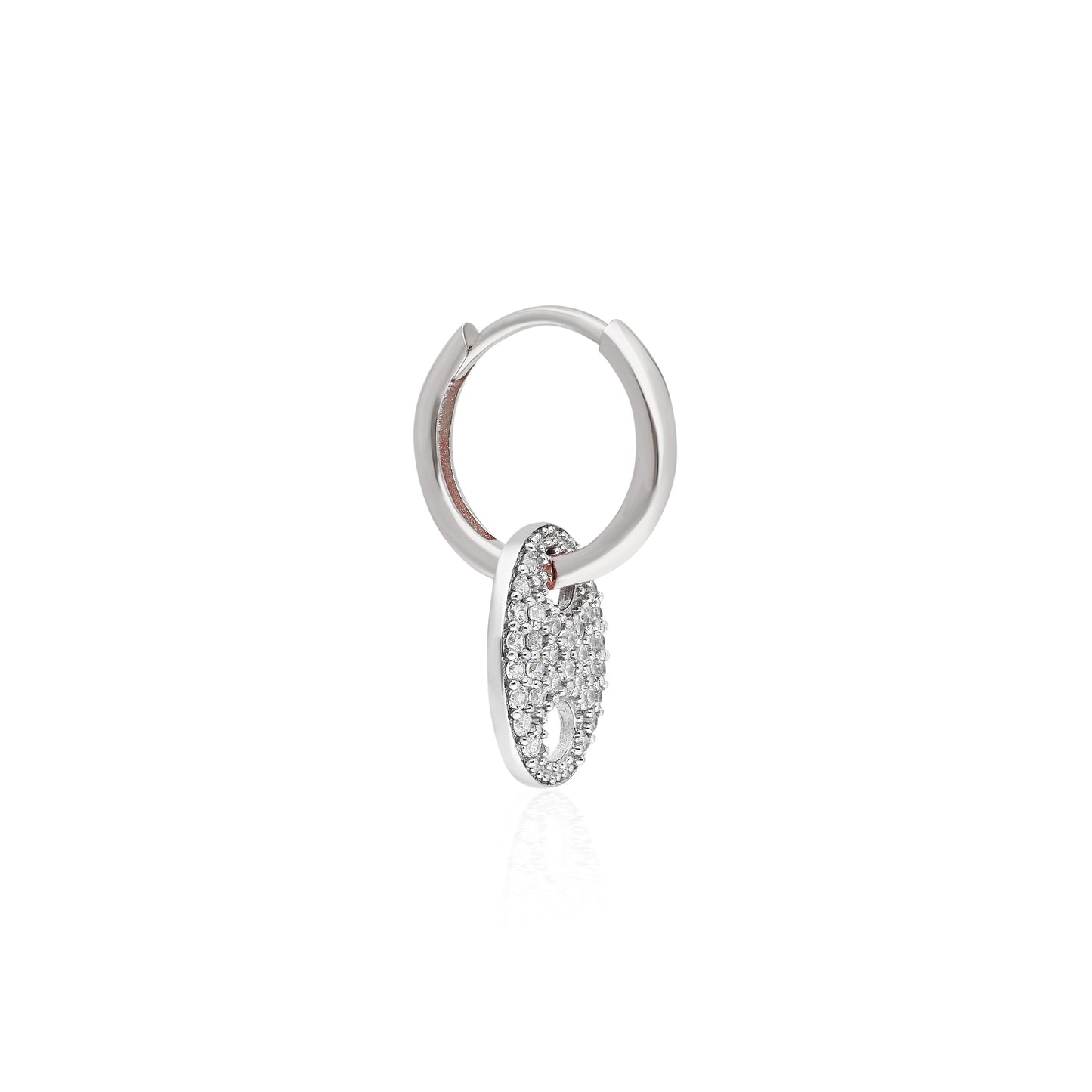 Two Color Anchor Link Earring