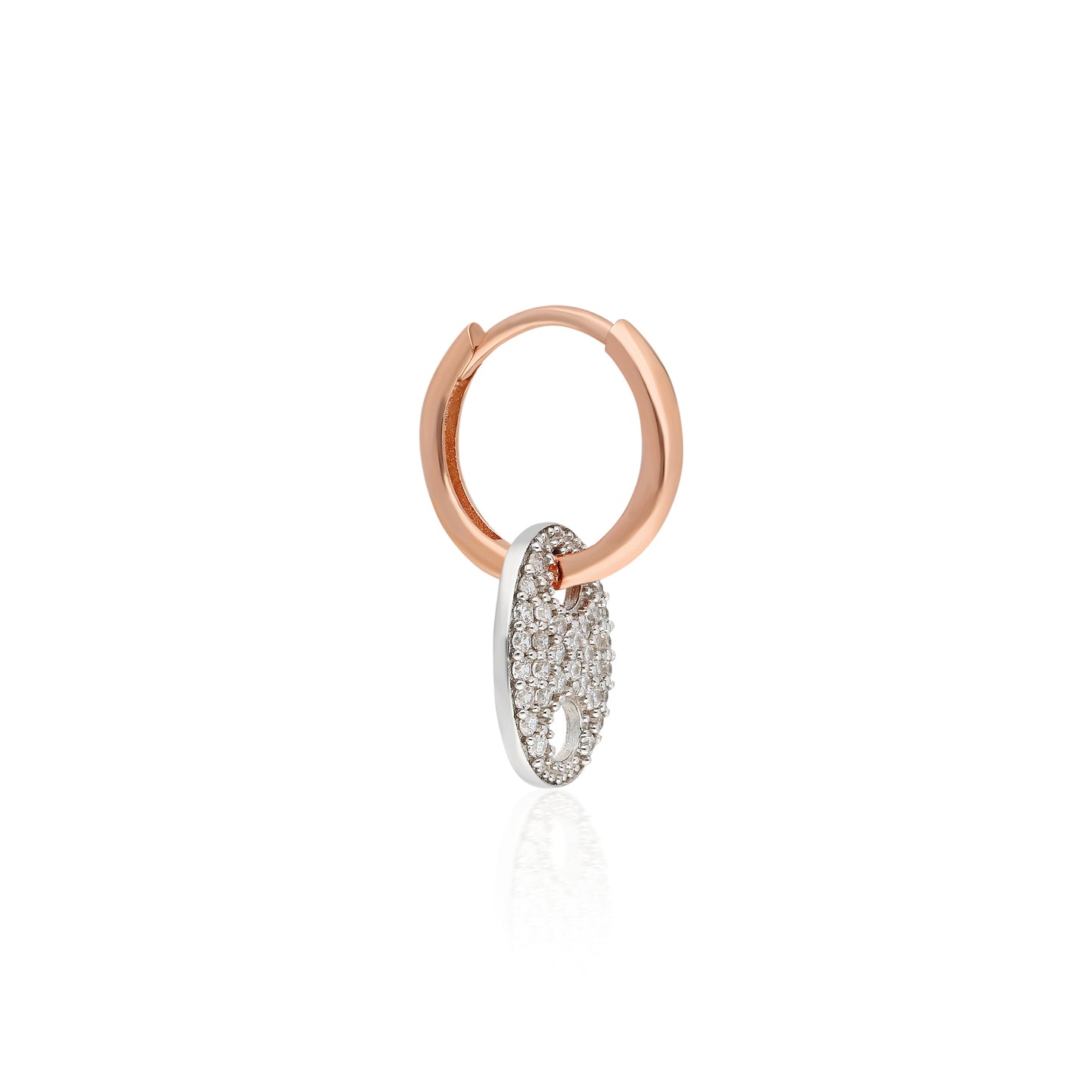Two Color Anchor Link Earring