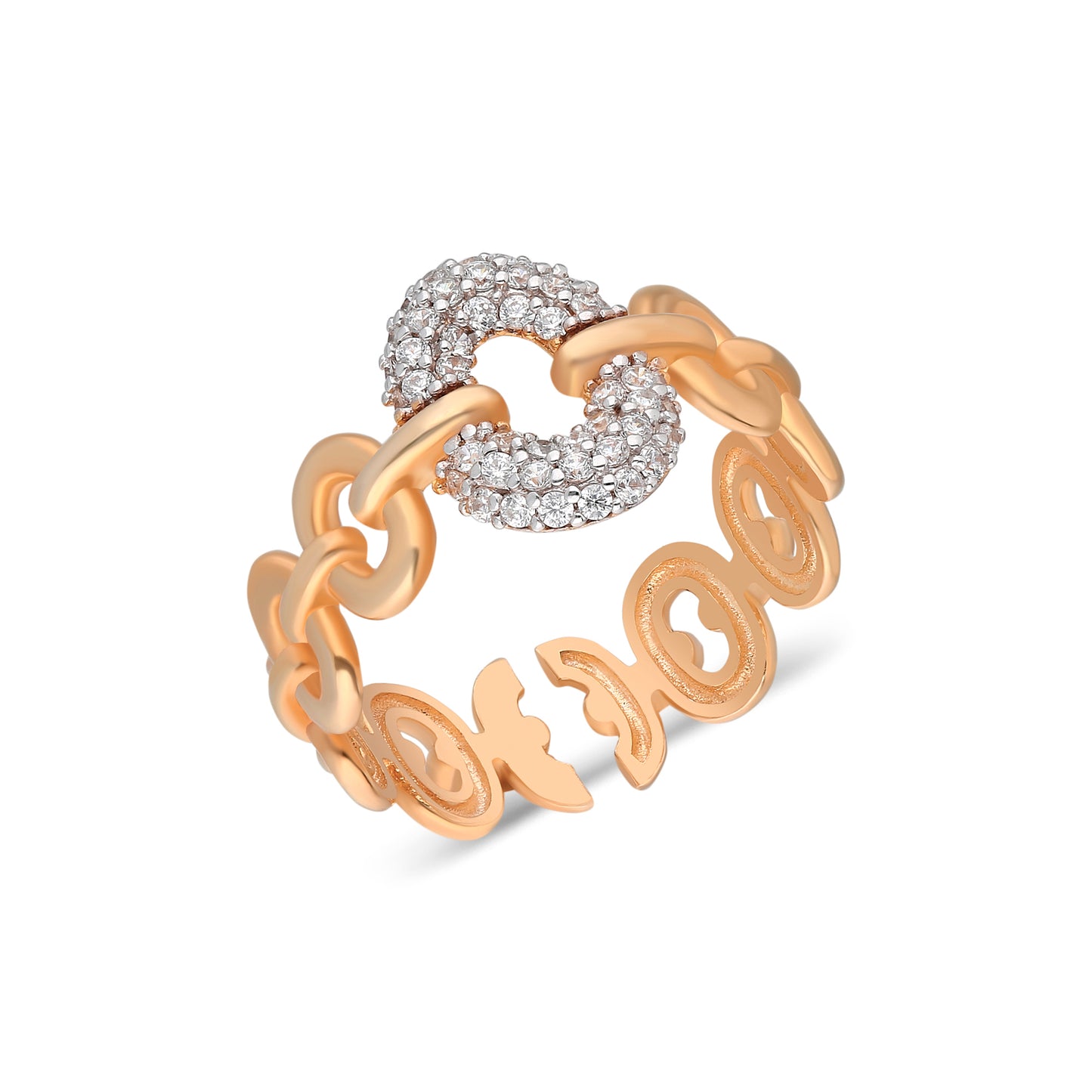 Two Color Oval Band Ring