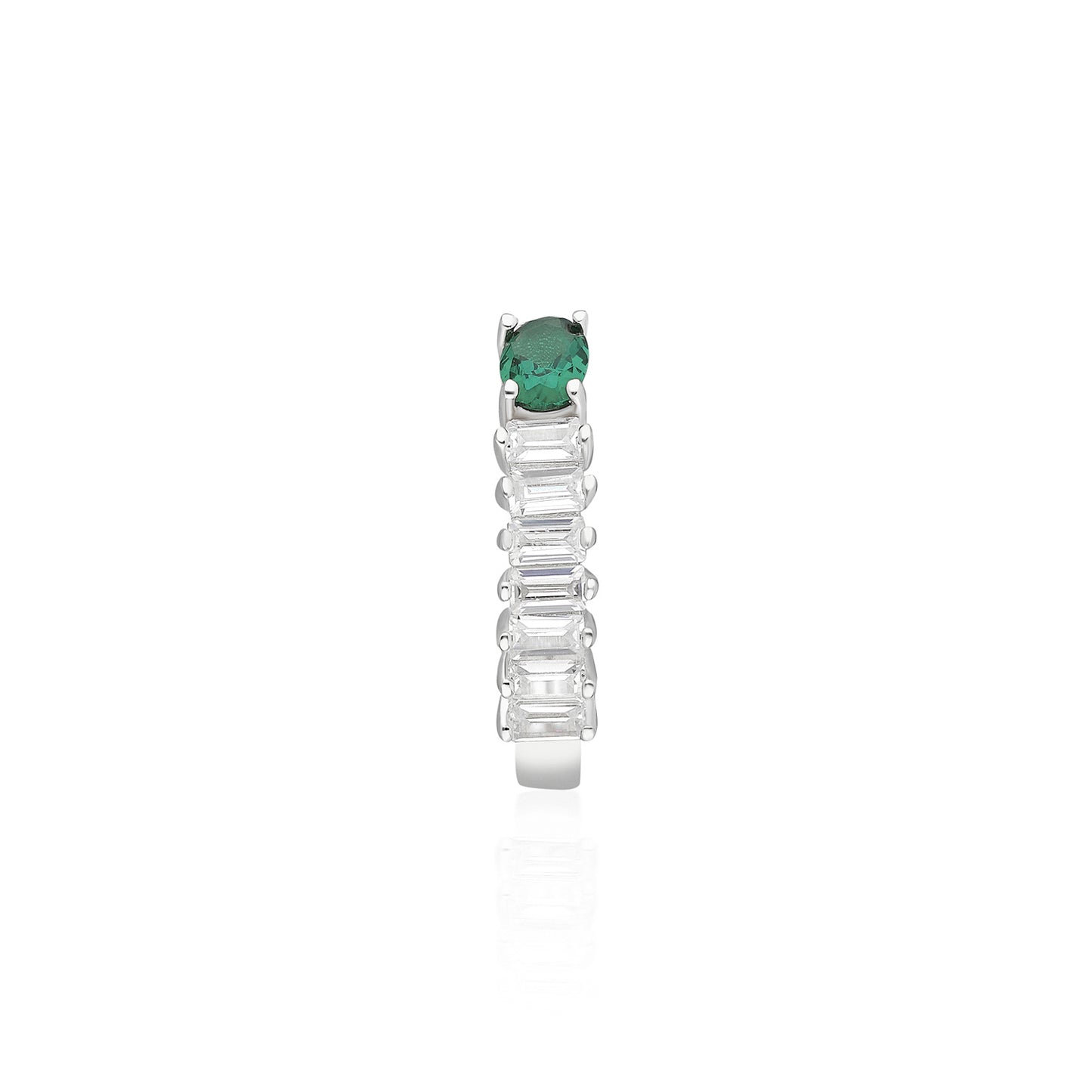 Vio Green Clear Baguette Earring