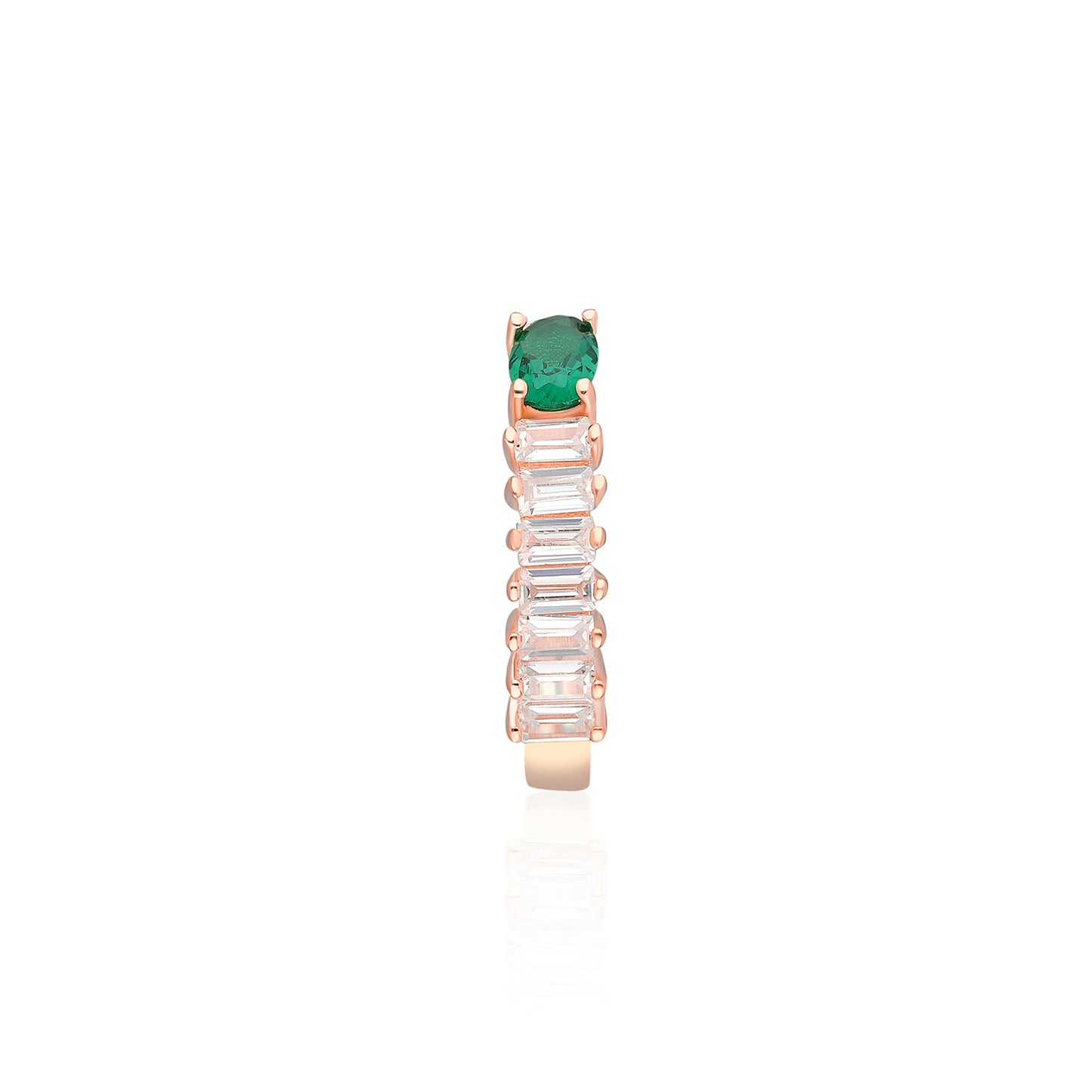Vio Green Clear Baguette Earring