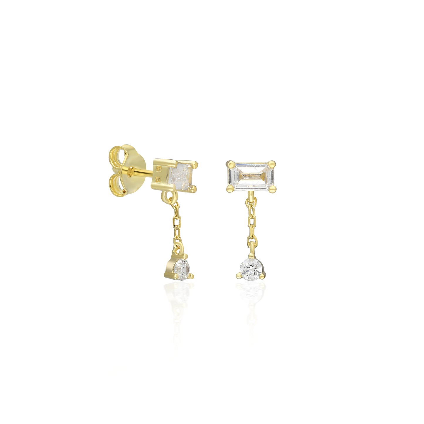 Vio Mini Baguette Earrings