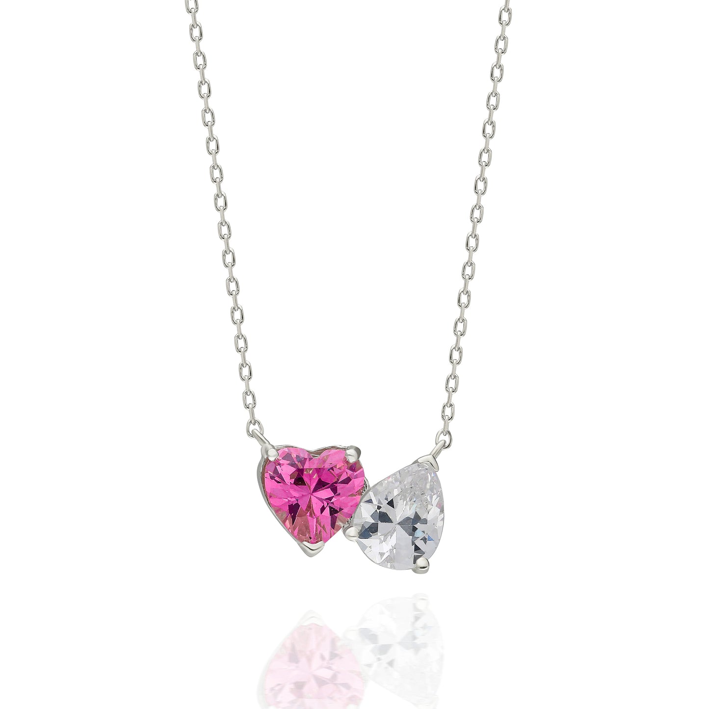 Vita Twin Pink Heart Necklace
