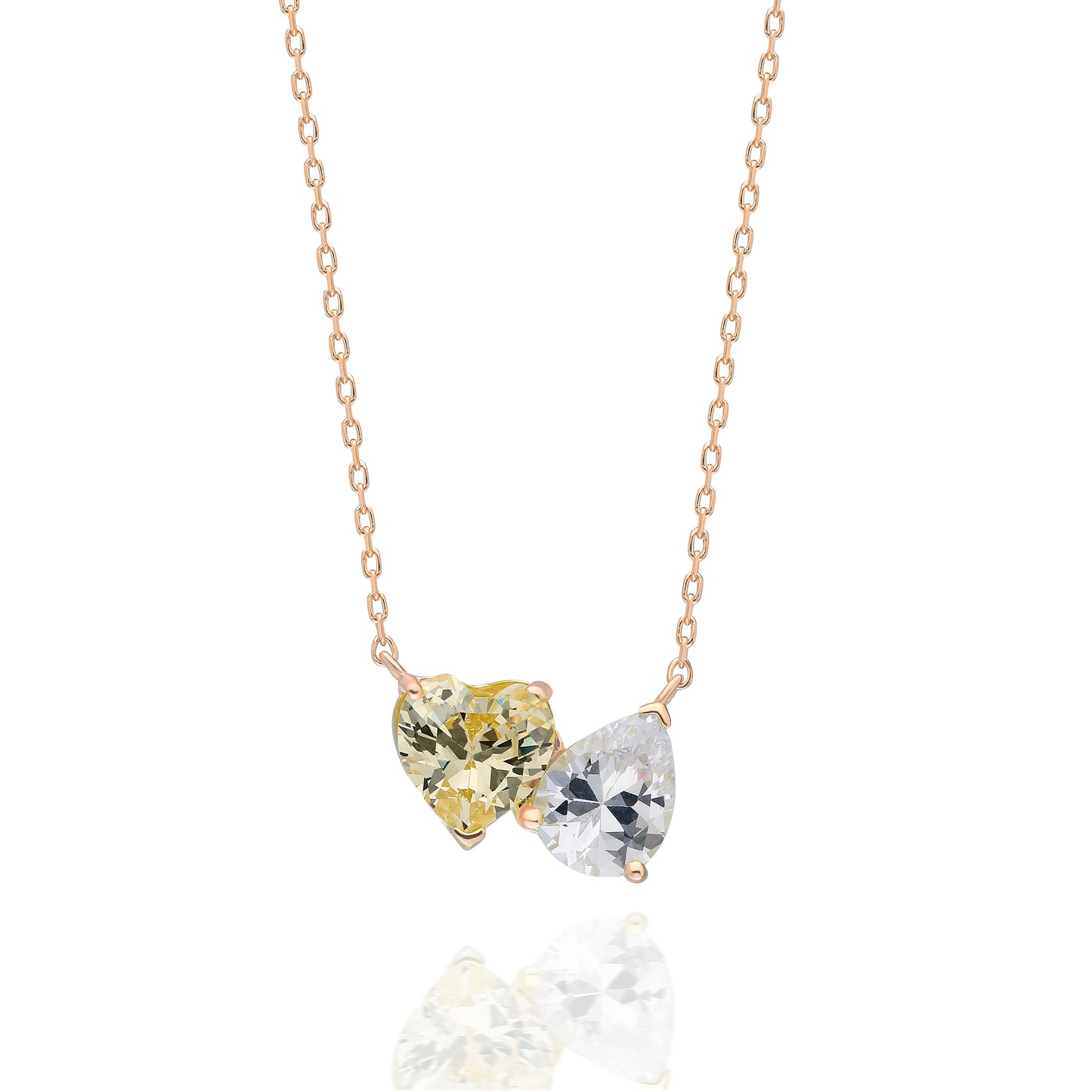 Vita Twin Yellow Heart Necklace