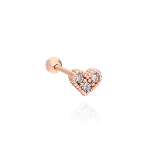 Vita Heart Clear Gemstone Piercing