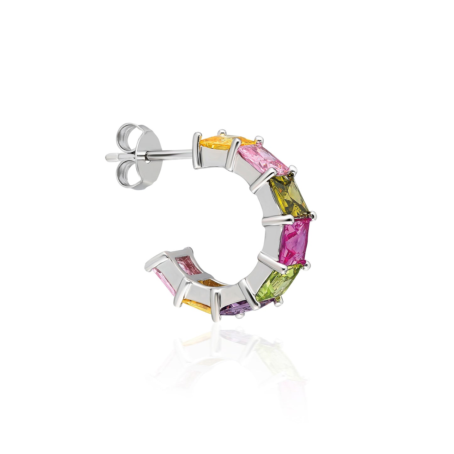 Wendy Multicolor Baguette Earring