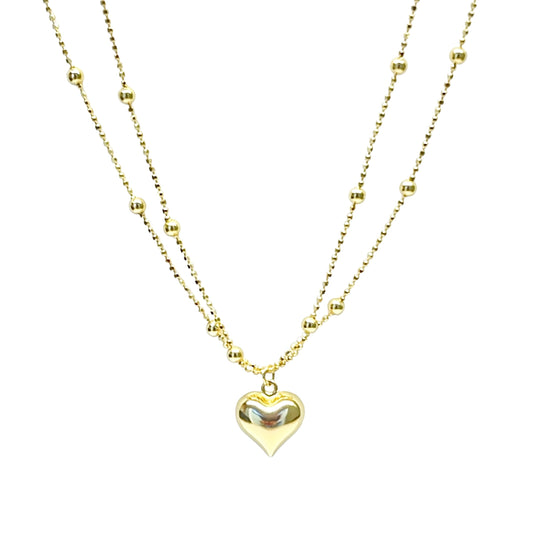 Michel Ballon Heart Necklace