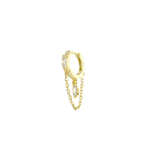 Michel Double Chain Markiz  Earrings