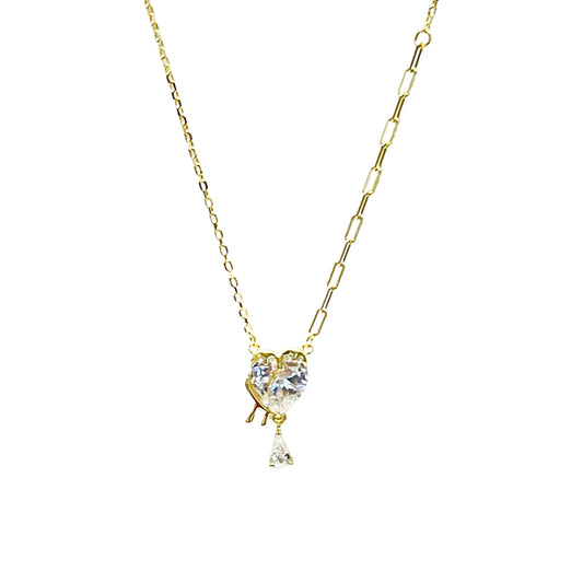 Lora Drop Heart Necklace