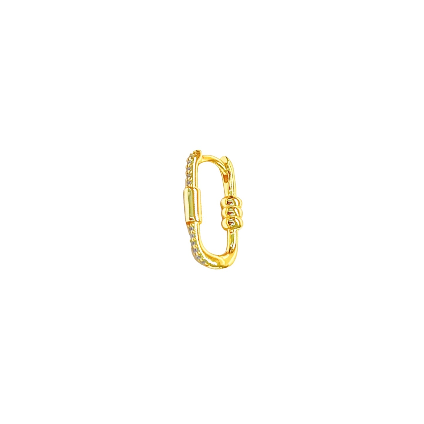 Rosa Oval Lock Earring