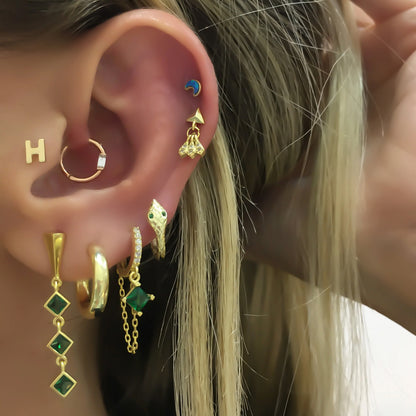Aplin Emerald Tile Earring