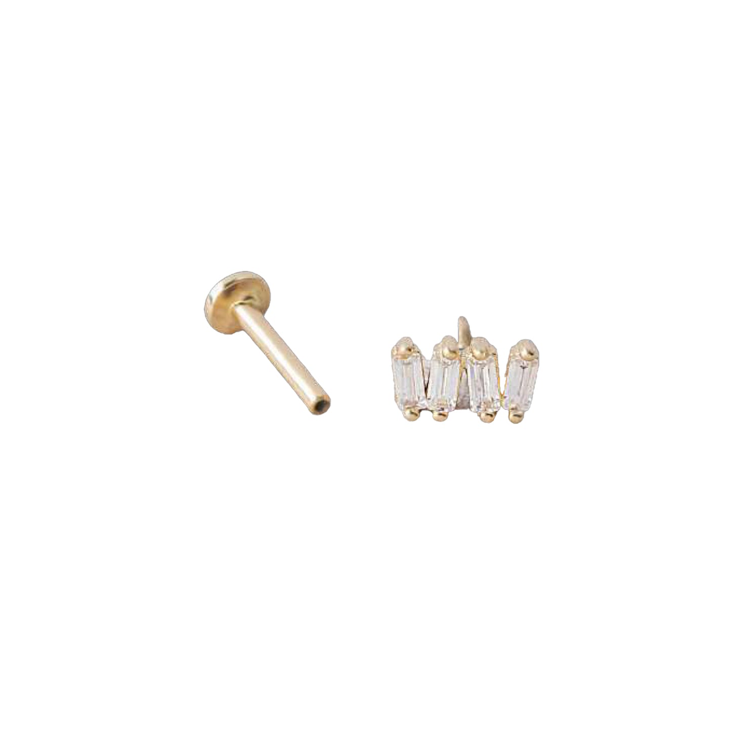 Four Baguettes Gold Piercing