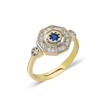 Gloria Blue Signet Ring
