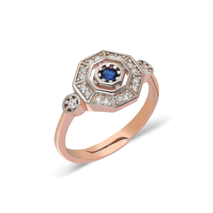 Gloria Blue Signet Ring