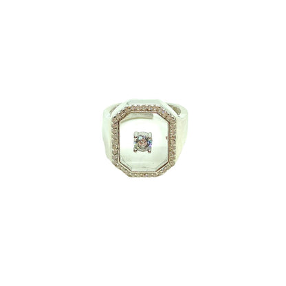 Glass Solitaire Ring
