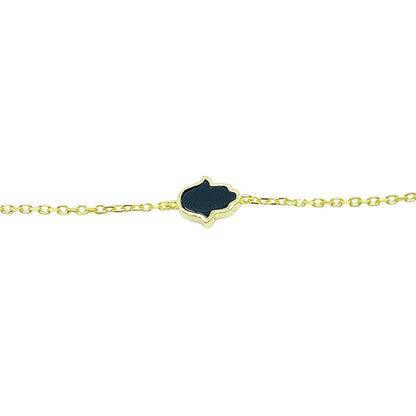 Cruz Onix Hamsa Bracelet