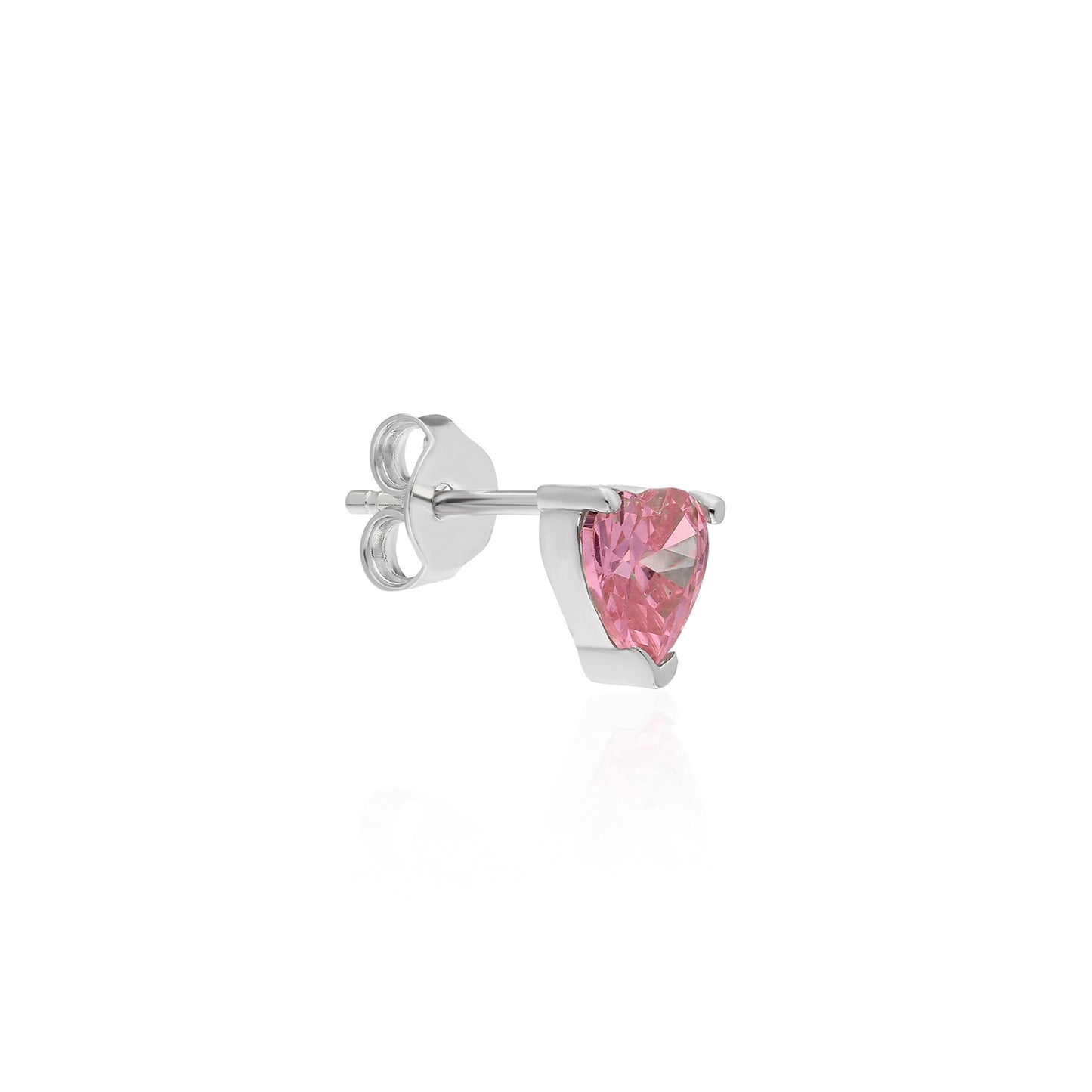 Kelly Pink Heart Stud Earring