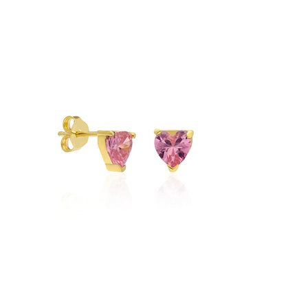 Kelly Pink Heart Stud Earring