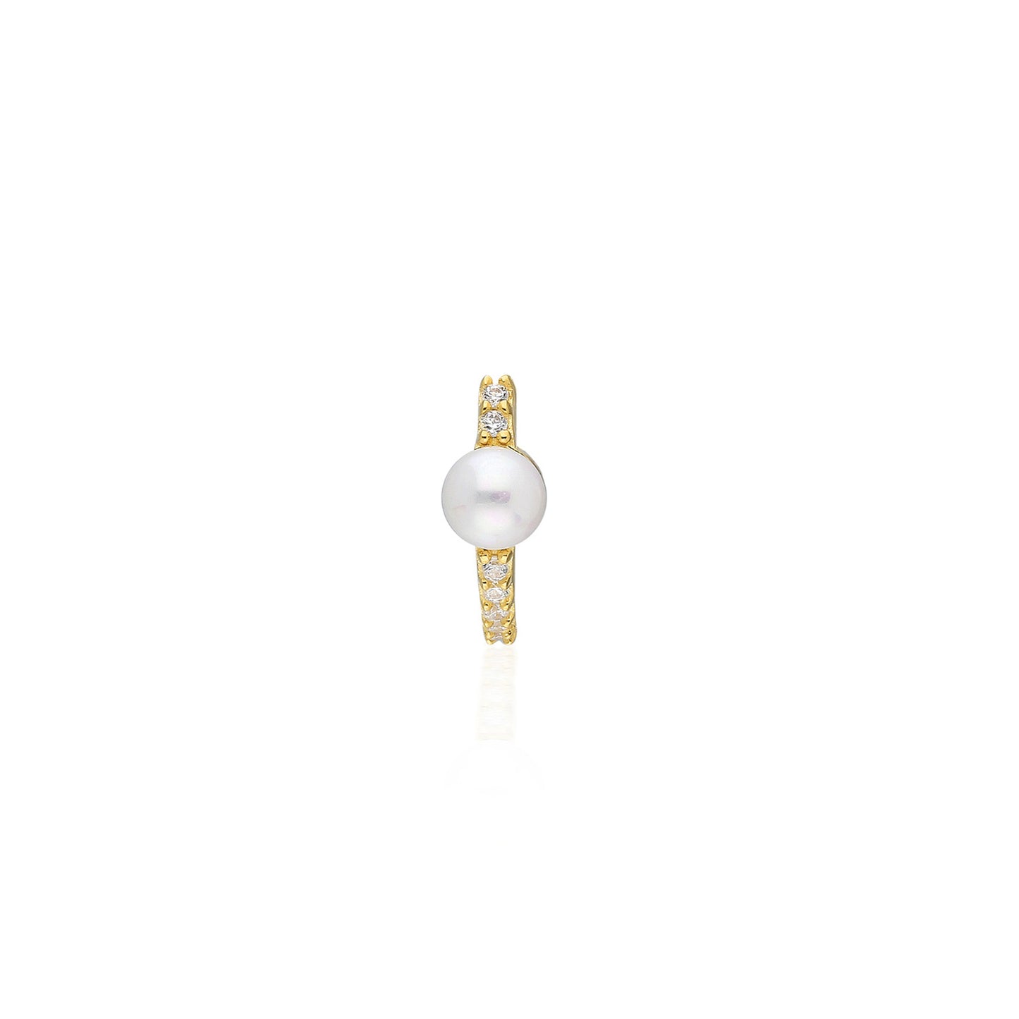 Lena Pearl Huggie Earring