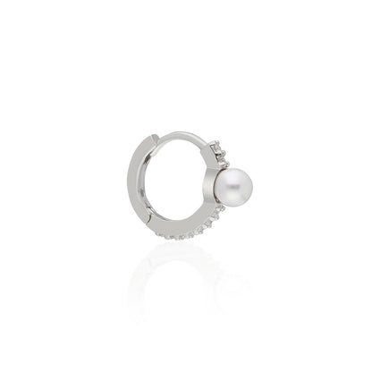 Lena Pearl Huggie Earring