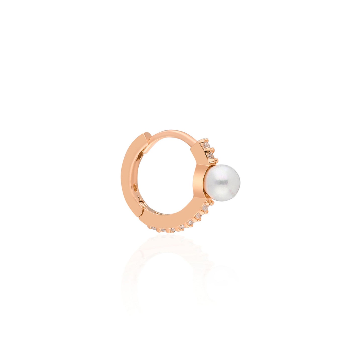 Lena Pearl Huggie Earring