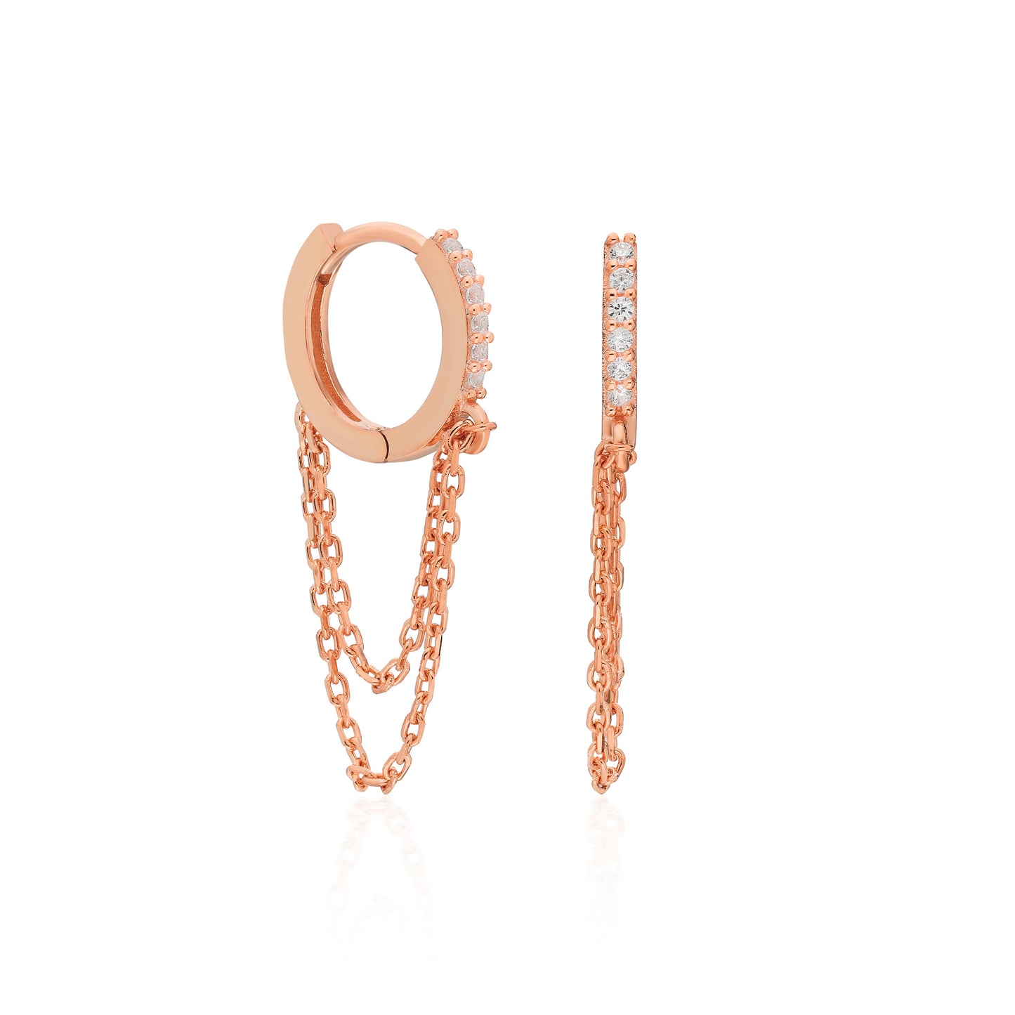 Linda Double Chain Earring