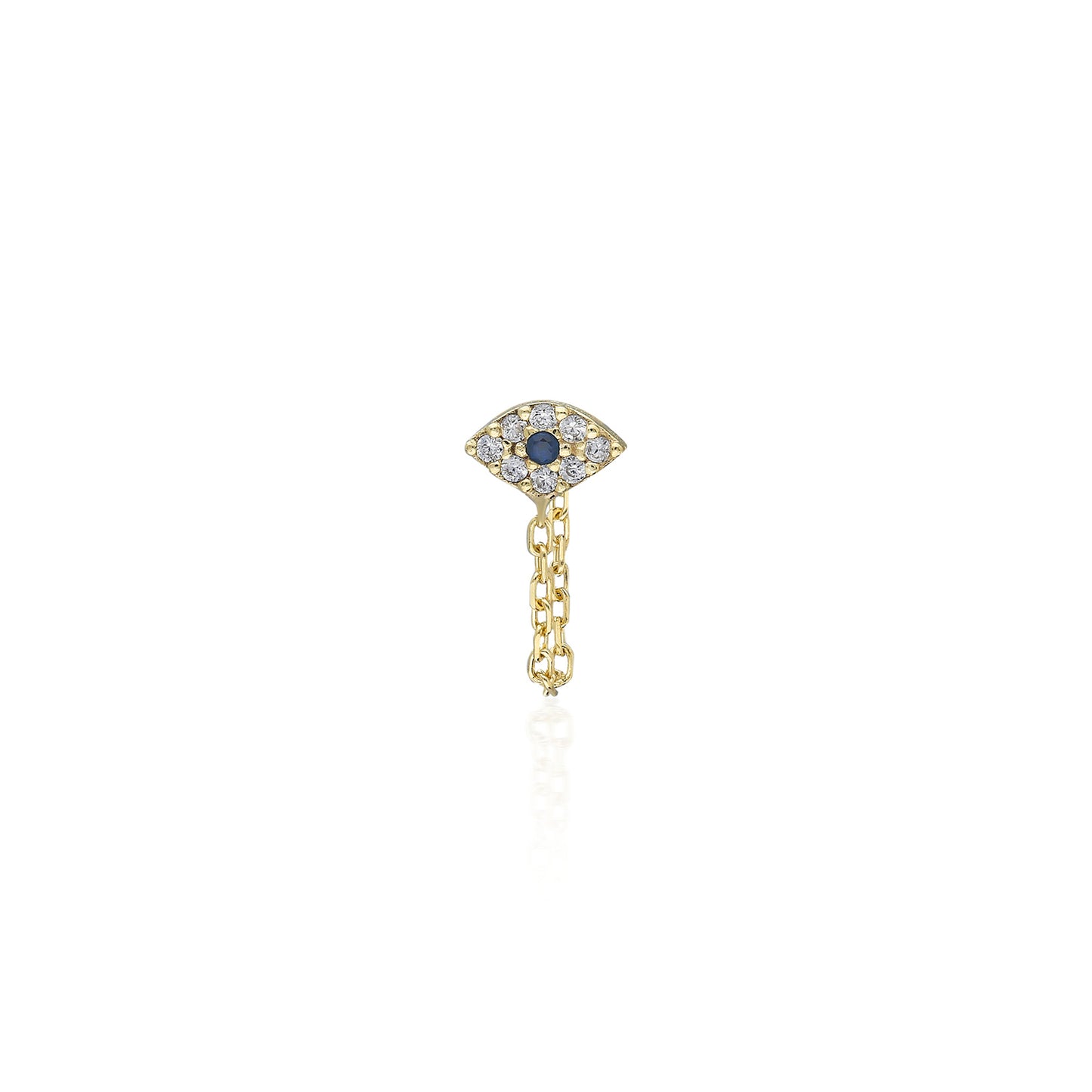 Novel Eye Short Chain Earring