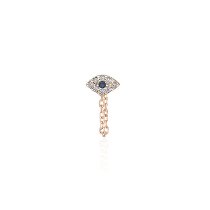 Novel Eye Short Chain Earring