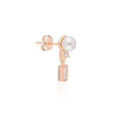 Pearl Baguette Earring