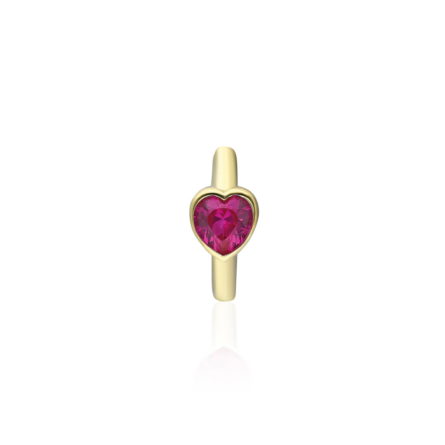 Pink Heart Mini Huggie Earring