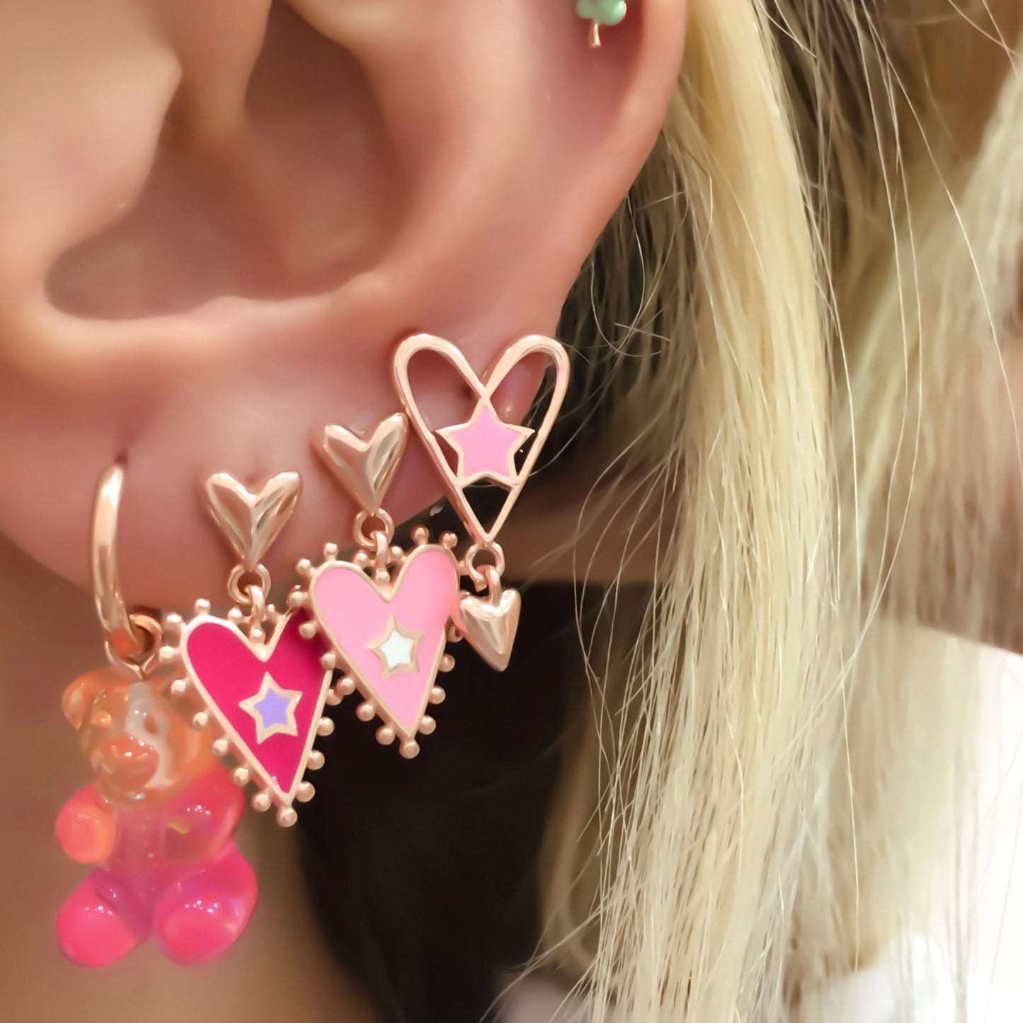 Pink Pupa Earring