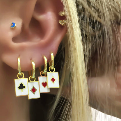 Poker Heart Earring